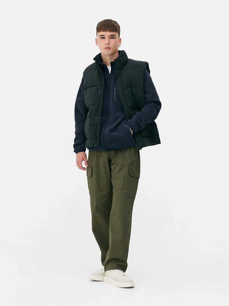 Men's Navy Zip-Up Fleece Jacket