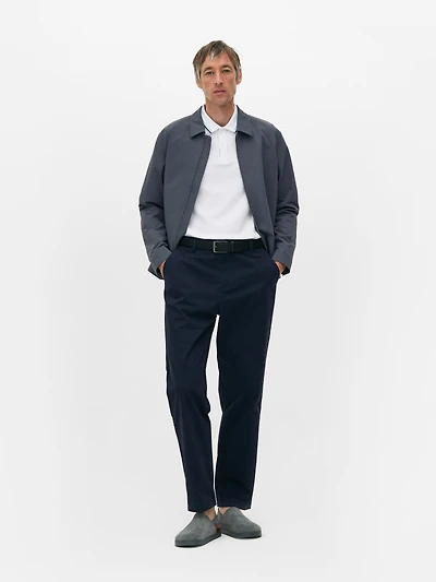Men's Navy Straight-Leg Chinos