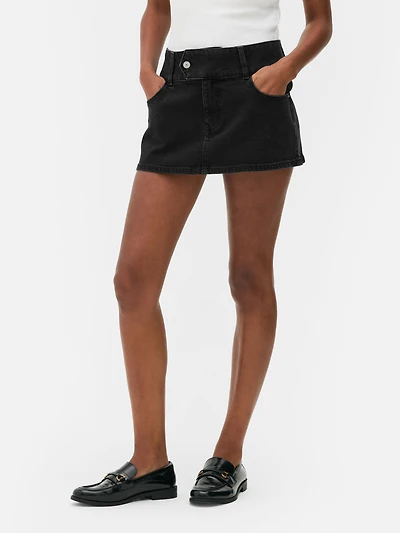 Denim Micro Mini Skirt