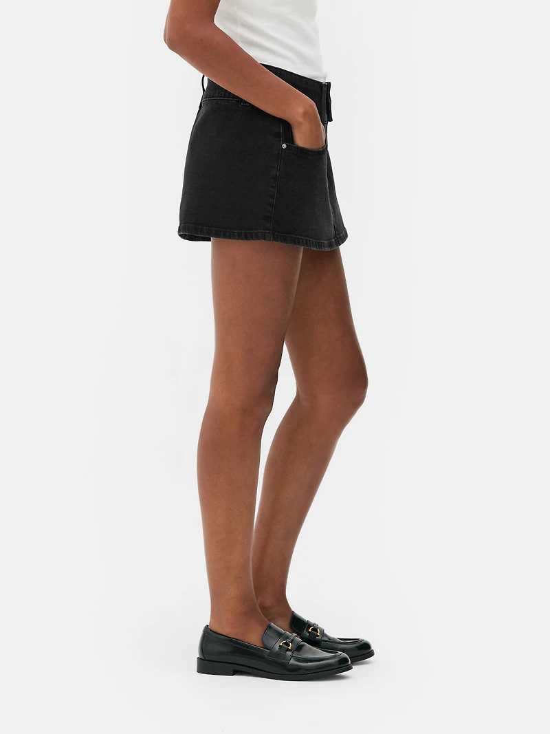 Denim Micro Mini Skirt