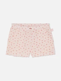 Floral Pointelle Pajama Shorts