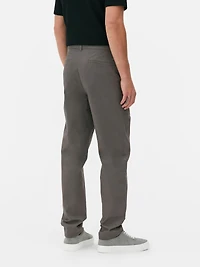 Men's Charcoal Slim Fit Chinos