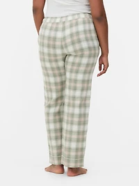 Flannel Drawstring Pajama Bottoms