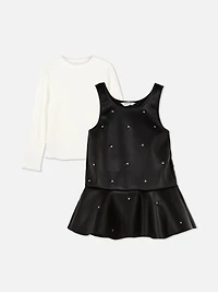 1.5-8yrs | Studded Dress and T-Shirt Set