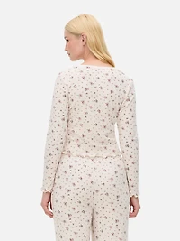 Ditsy Floral Long Sleeve Pajama Top