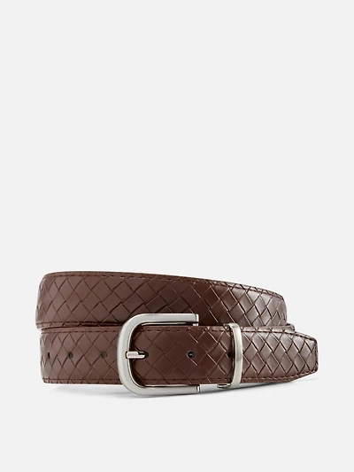 Men's Brown Woven Effect Belt