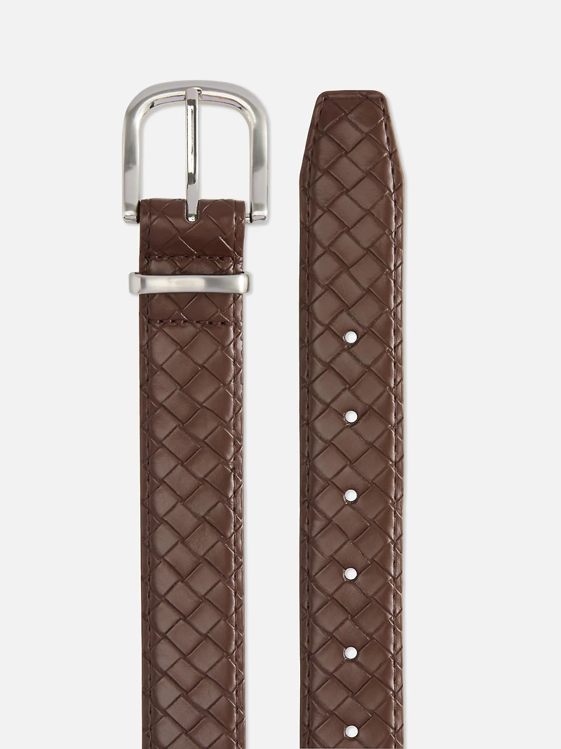 Men's Brown Woven Effect Belt