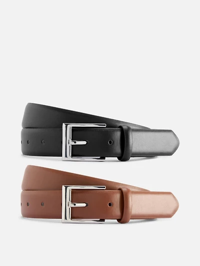 2-Pack Skinny Belts