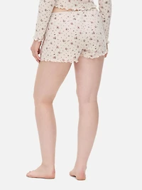 Printed Ditsy Pajama Shorts