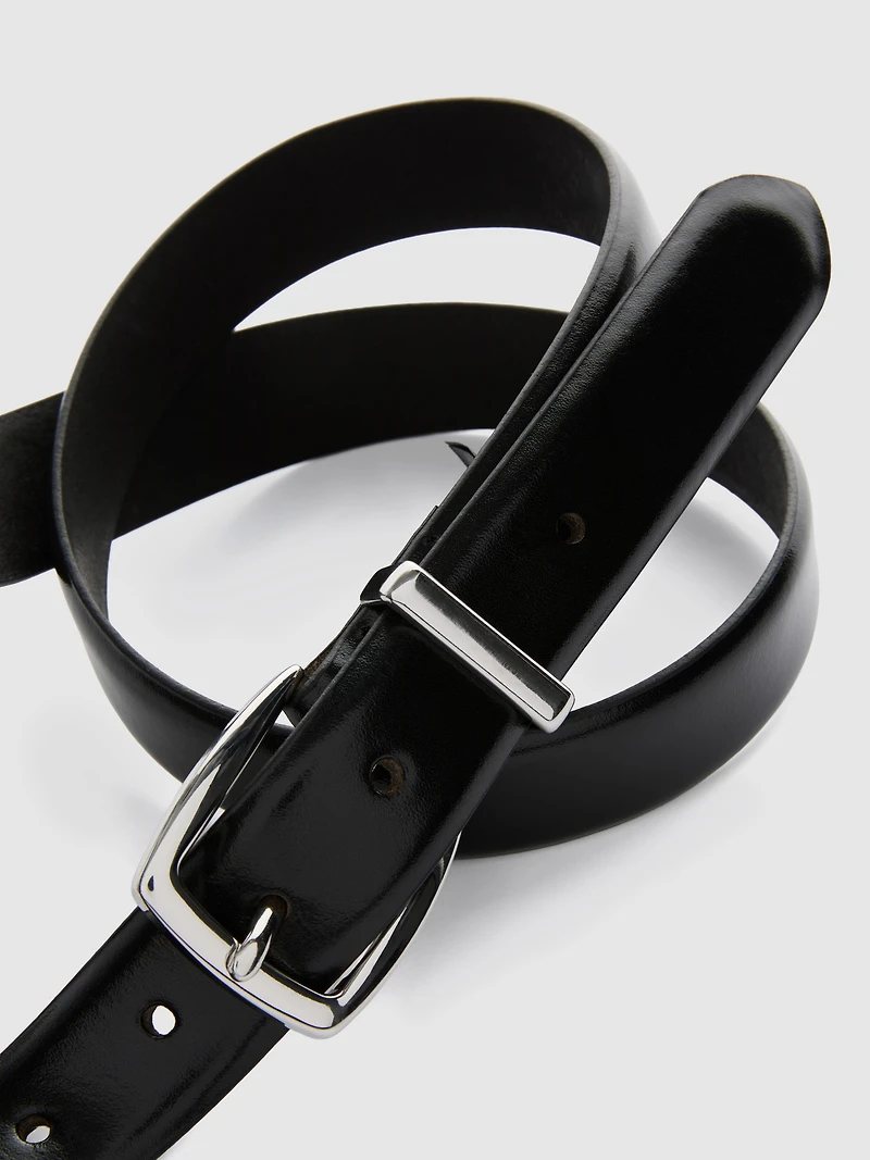 Classic Buckle Slim Belt
