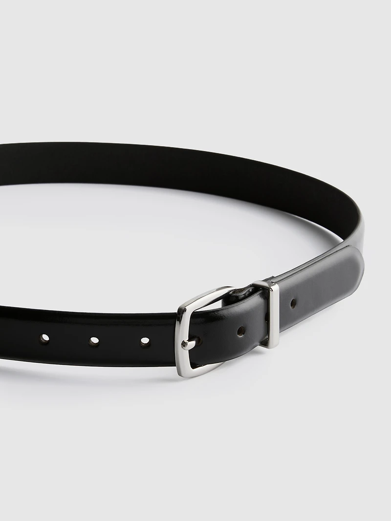 Classic Buckle Slim Belt