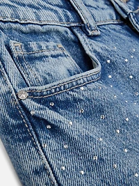 7-15yrs | Rhinestone Wide Leg Jeans