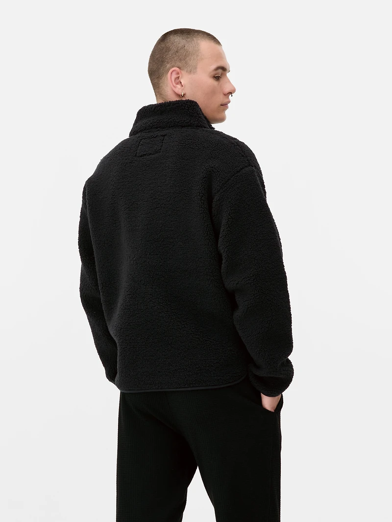 Funnel Neck Borg Lounge Sweatshirt