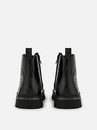 Zip-Up Butterfly Ankle Boots