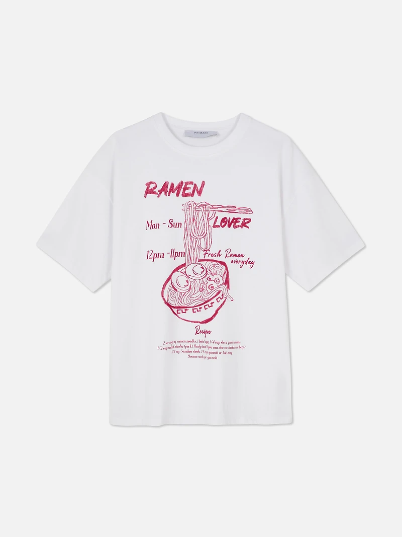 Oversized Printed Tee