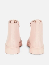 Zip-Up Track Sole Boots