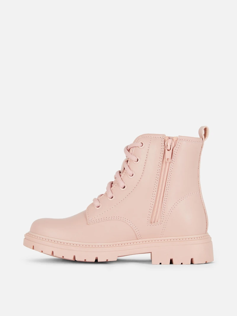 Zip-Up Track Sole Boots