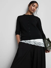 Long Sleeve Crew Neck Cardigan