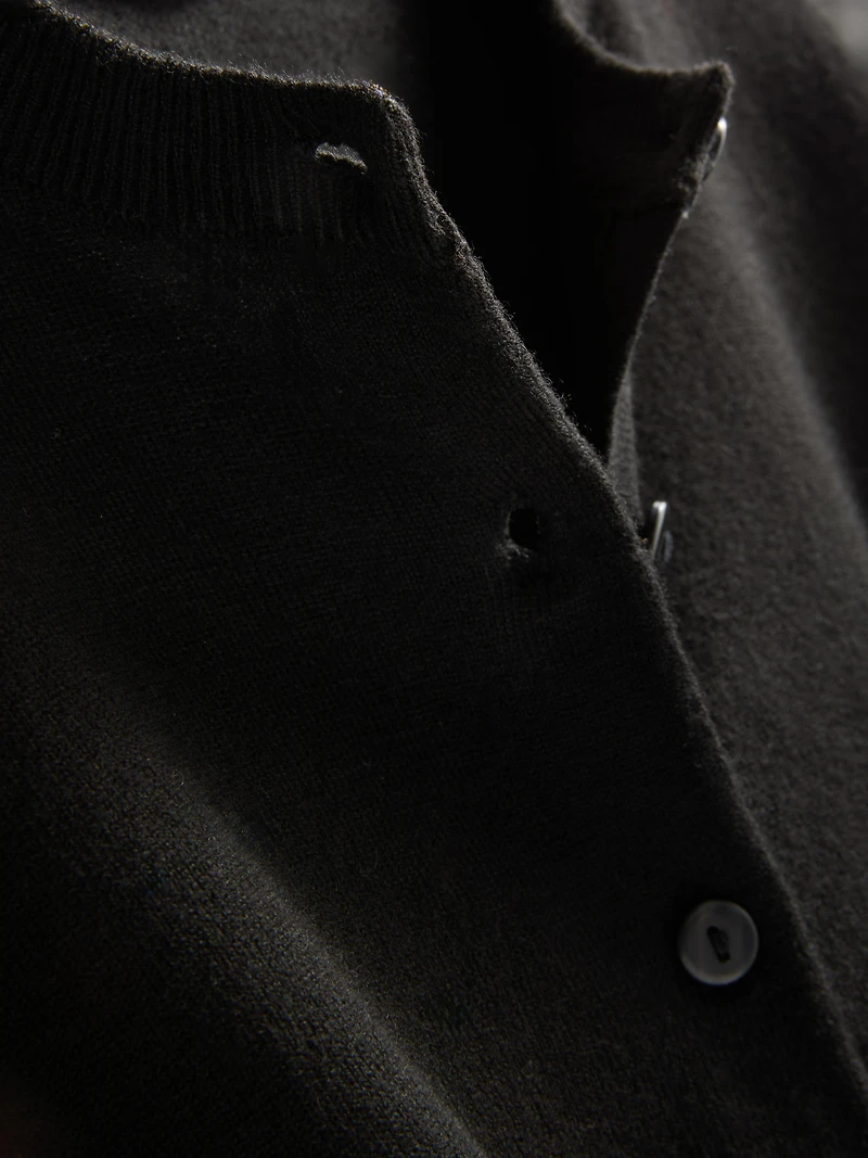 Long Sleeve Crew Neck Cardigan