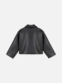 1.5-8yrs | Faux Leather Shacket