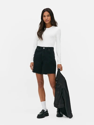 Women's White Essential Long Sleeve Bodysuit