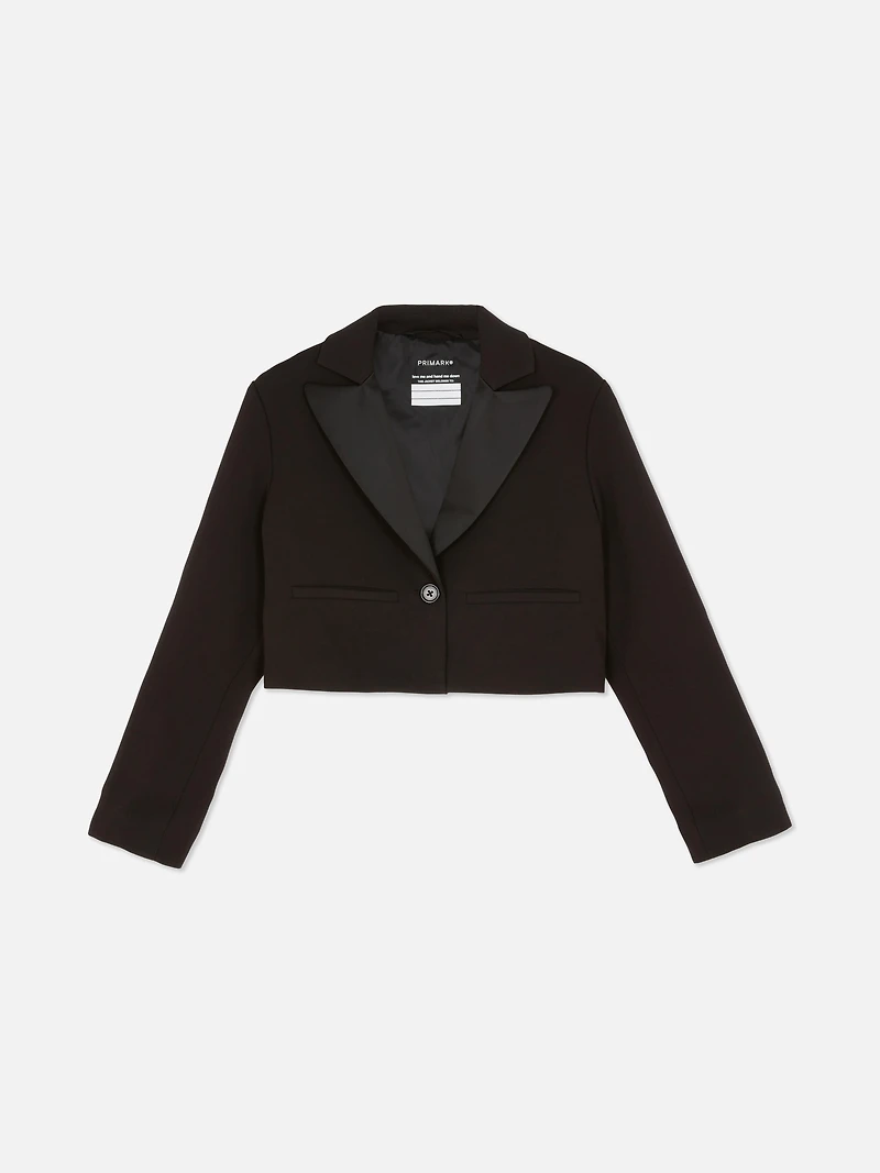 7-15yrs | Cropped Single-Breasted Blazer