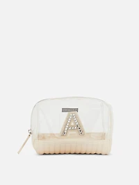 Clear Initial Makeup Bag