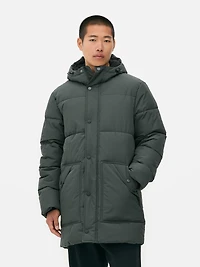 Men's Green THERMOLITE® EcoMade Long Puffer Jacket