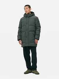 Men's Green THERMOLITE® EcoMade Long Puffer Jacket