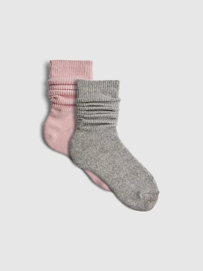2pk Ribbed Home Socks