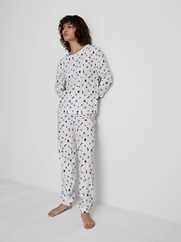 Christmas Print Long Pajamas