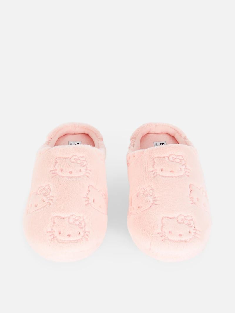 Hello Kitty Debossed Mule Slippers