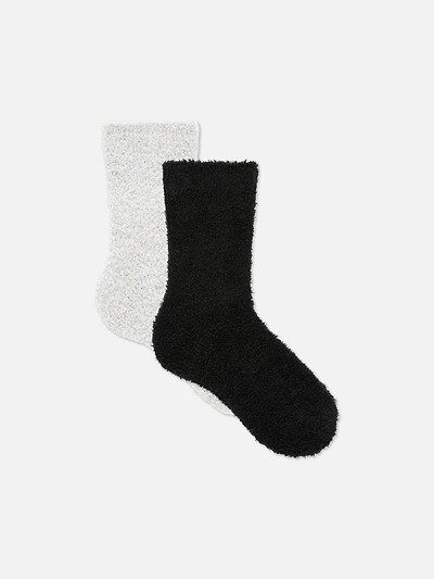 2pk Boucle Cozy Socks