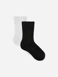 2pk Boucle Cozy Socks