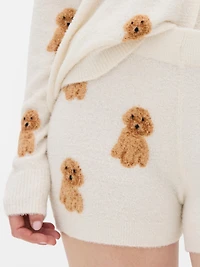 Fluffy Printed Pajama Shorts