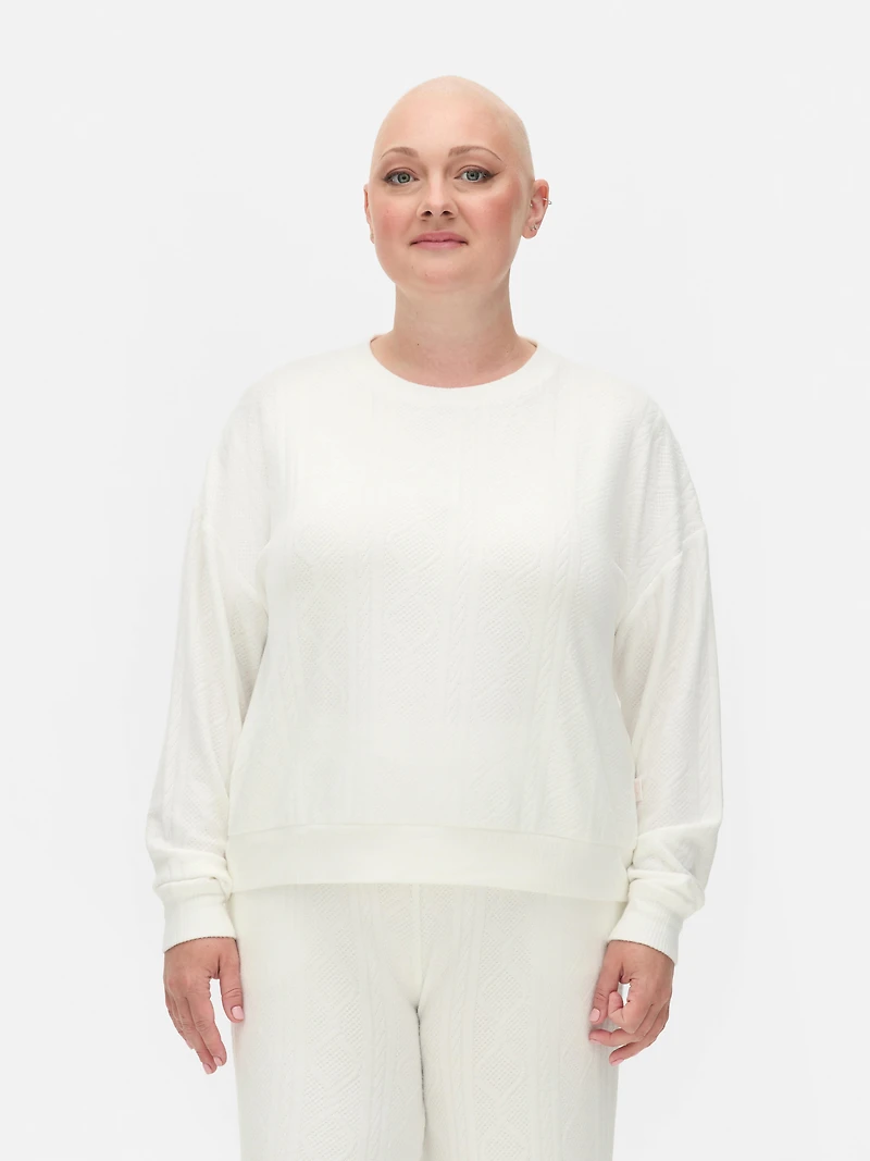 Super Soft Cable Pajama Sweatshirt