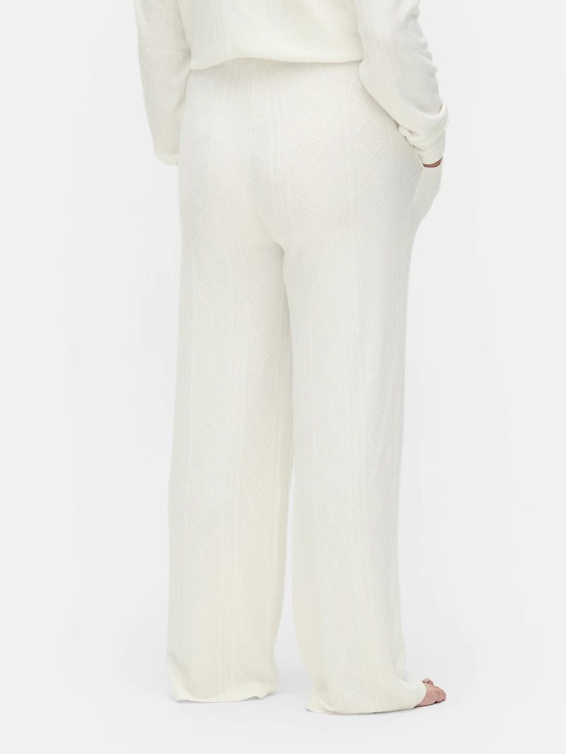 Super Soft Cable Straight Leg Pajama Bottoms