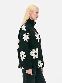 Printed Half Zip Borg Fleece