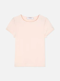 Women's Light Pink Second Skin Crewneck Tee
