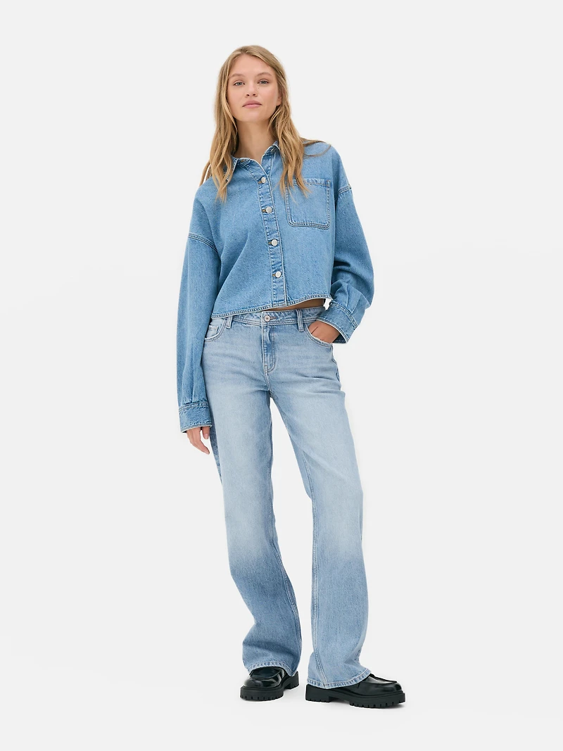 Low-Rise Bootcut Jeans