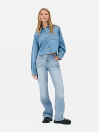Low-Rise Bootcut Jeans