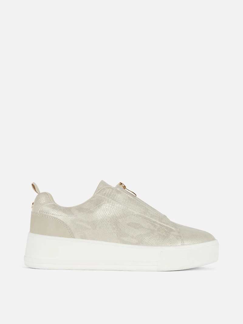 Flatform Zip Detail Sneakers