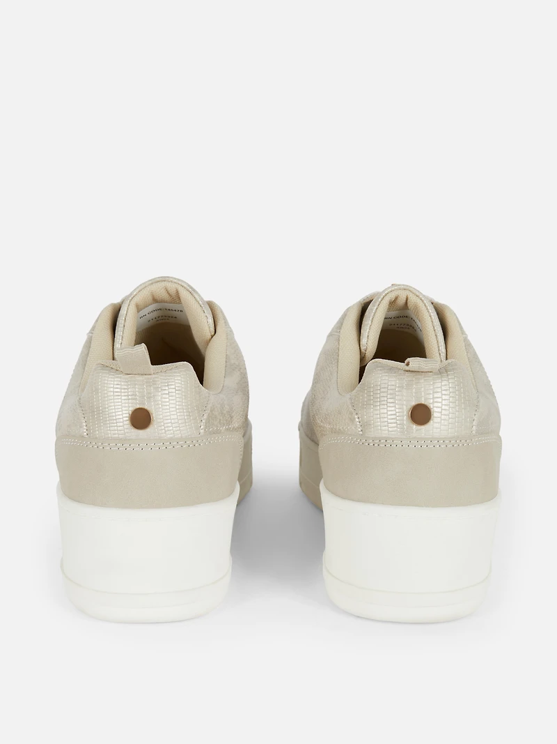 Flatform Zip Detail Sneakers