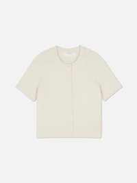 Cropped Short-Sleeve Cardigan