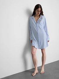 Relaxed Piped Nightshirt