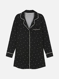 Relaxed Piped Nightshirt