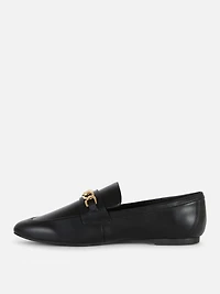 Faux Leather Snaffle Loafers