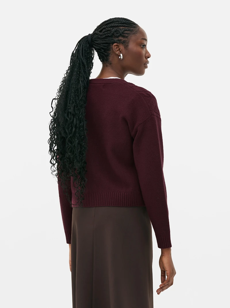 Chunky Cable Knit Cardigan