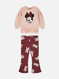 1.5-8yrs | Disney’s Minnie Mouse Ruffle Sweatshirt and Flare Leggings Set