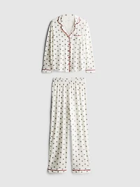 Women's Christmas Holly Family Twinning Boyfriend Pajamas